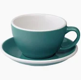 Cappuccino Cup + Saucer turquoise