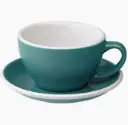 Cappuccino Cup + Saucer turquoise