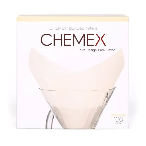 Chemex-Papierfilter für 6, 8 und 10 Tassen-Karaffe - weiß, quadratisch